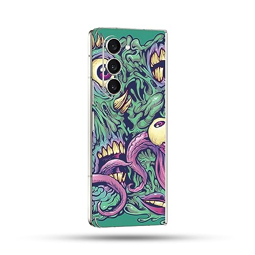 Image of MightySkins Skin Compatible with Samsung Galaxy Z Fold 5 Full Wrap - Eyes and Teeth | Protective, Durable, and Unique Vinyl Decal wrap Cover | Easy to Apply & Change Styles | Made in The USA