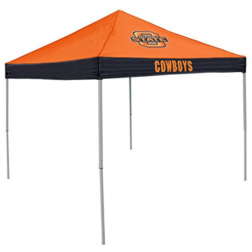 Logo Brands NCAA Oklahoma State Cowboys Economy Canopy Tent – Outdoor Sports Shelter, UV Protection, Easy Setup, Comes with Carrying Bag, Great for Tailgates & Picnics