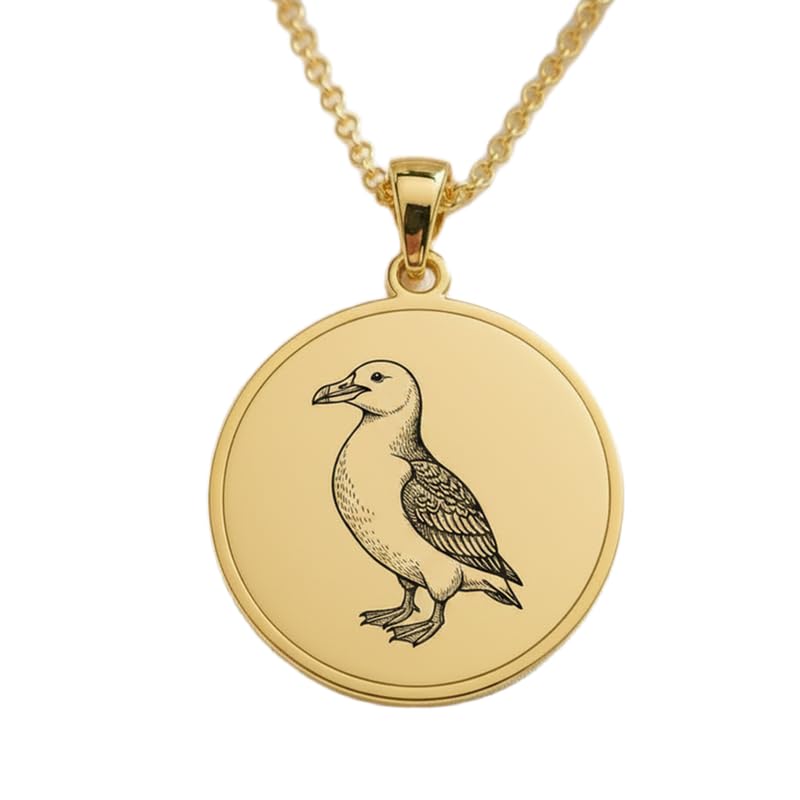 Collier pingouin argent sterling 925 plaqué or avec chaîne 45cm pendentif homme femme WWS_EGP_00863