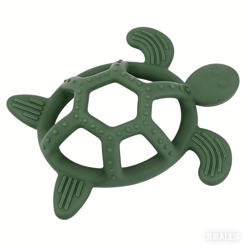 Image of 3D Turtle Model Toy Made of Soft Silicone,Chewable Kids Toys for 3+,Chewlery Fidget Toy BPA-Free (1 Pack)