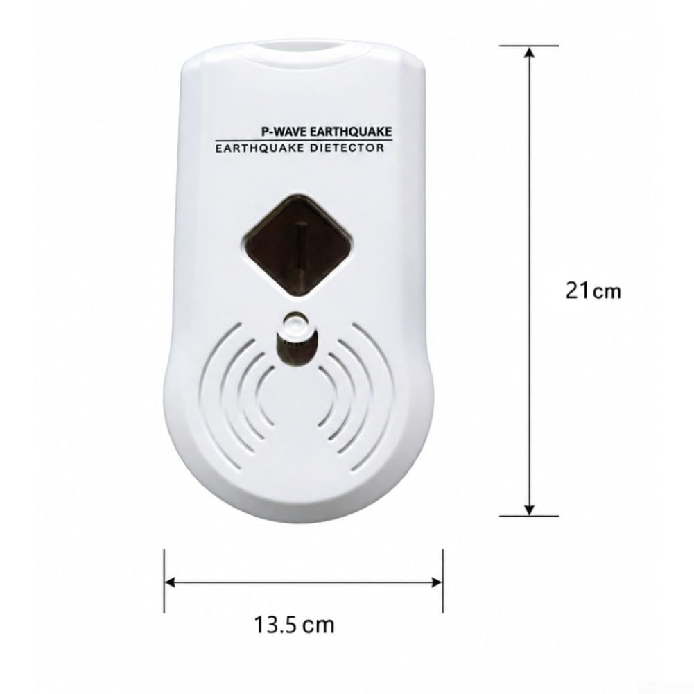 Sensor de vibración sísmica, detector de onda P, alarma de movimiento de tierra para sistema de seguridad en el hogar, dispositivo blanco compacto, 21 cm