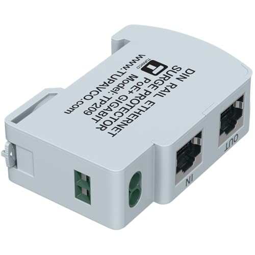 Parasurtenseur Ethernet rail DIN Tupavco TP209 protecteur Gigabit PoE++