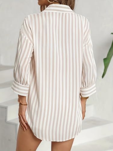 Image of IndoPrimo Striped Western Shirt for Women | Oversized Stylish Shirt Tops for Women