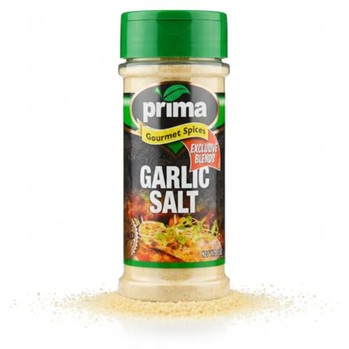 Prima Gourmet Kosher Garlic Salt, 3 OZ – All-Natural & Less Salt & More Flavor Exclusive Blend