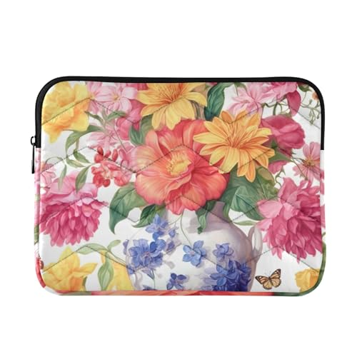 Funda para portátil 13-14 pulgadas impermeable con diseño floral