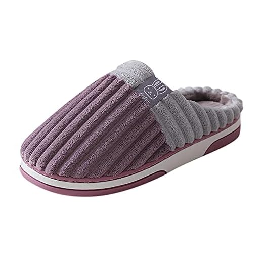 Dasongff - Zapatillas de estar por casa para hombre y mujer, cálidas, suaves y cómodas, con suela de goma antideslizante en interiores y exteriores, para invierno