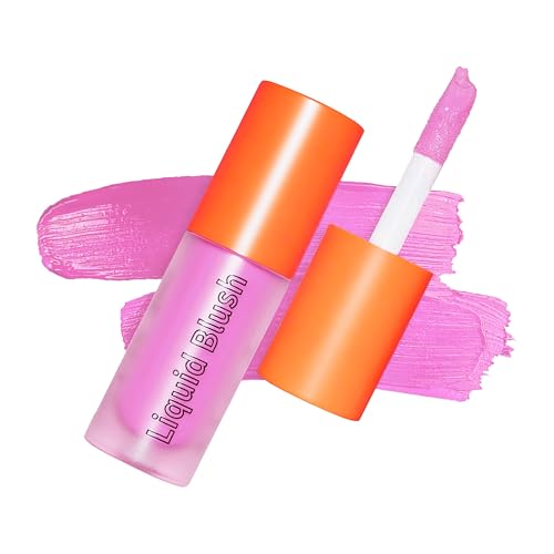 Liquid Blush, Long-lasting & Blendable Liquid Blush for High-Pigment Color, Achieve a Soft, Dewy, Healthy Natural Finish (01-Pink, 0.2 Ounce)