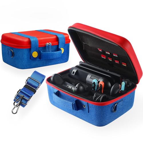 FUNLAB Switch 2 All in One Carrying Case for Nintendo Switch 2025 Console & Accessories, Portable Large Capacity Carry Storage for Travel, Hard Shell Case for Switch2, Dock, Pro Controller&Joypads