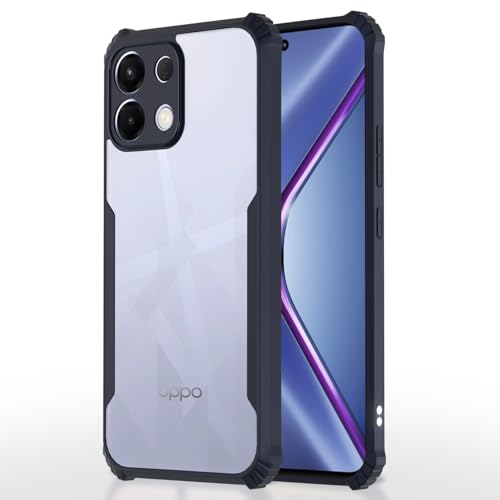 Image of Pikkme Back Cover for Oppo K13 5G | Ultra Hyrbid | Full Camera Protection | Raised Edge | Crystal Clear Transparent Bumper Case (Blue)
