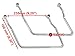 GUDAVO Luggage Bracket Saddlebag Pannier Steel Support Bars Compatible with Yamaha Harley Davidson Softail Kawasaki Vulcan VN 2000 / VN 900 Yamaha XVS 1100 / XVZ 1300 (Chrome)