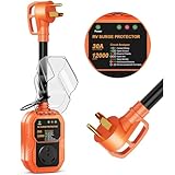 GutterWord RV Surge Protector 30 Amp 12000J, Surge Protection RV Circuit Analyzer, RV Adapter Plug for Camper Travel Trailers with Waterpoof Cover, Plug and Play