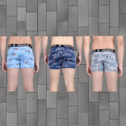 Image of Men's Nylon Stretch Printed Trunk | Ultra-Soft, Breathable Innerwear for Men | Stylish & Supportive Fit