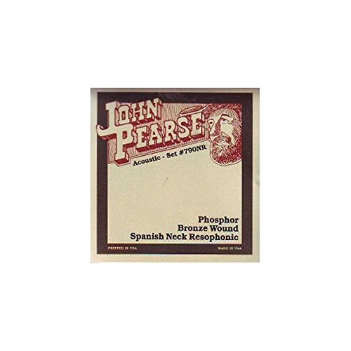 John Pearse Strings® 790NR Jeu de Cordes pour Guitare Spanish Neck Resophonic® – Phosphor Bronze Wound – 13-56 - Les Beatles, Paul McCartney, John Lennon, RIngo Starr, George Harrison John Pearse Strings® 790NR Jeu de Cordes pour Guitare Spanish Neck Resophonic® - Phosphor Bronze Wound - 13-56