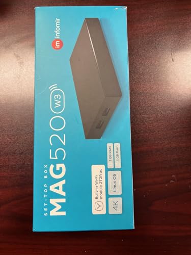 Image of Mag 520 W3 4K HDR, Built-in Dual Band 2.4G/5G WiFi, HDMI Cable (Mag 520W3 is Much Faster Than Old Mag 324w2 and Mag 424W3) Open Box Never Used.