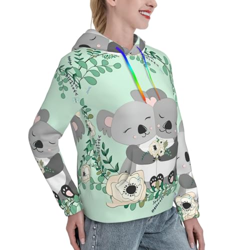 Sweat à capuche koala femme pull ajusté mode avec poche kangourou - 3