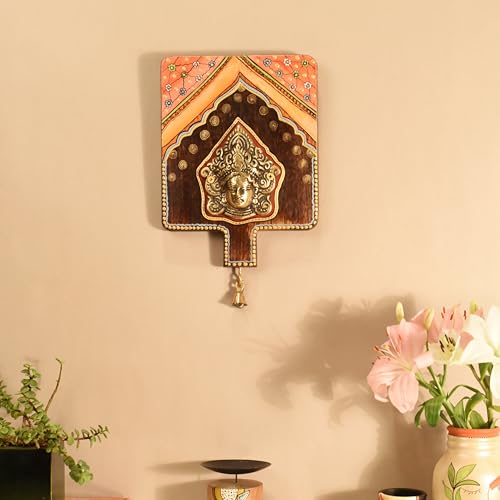 Image of Parameshwar-I Wall decor frame with divine Vishnu Majestically set on a beautiful frame | Handcrafted Wall Art for Home Decor & Office Spaces