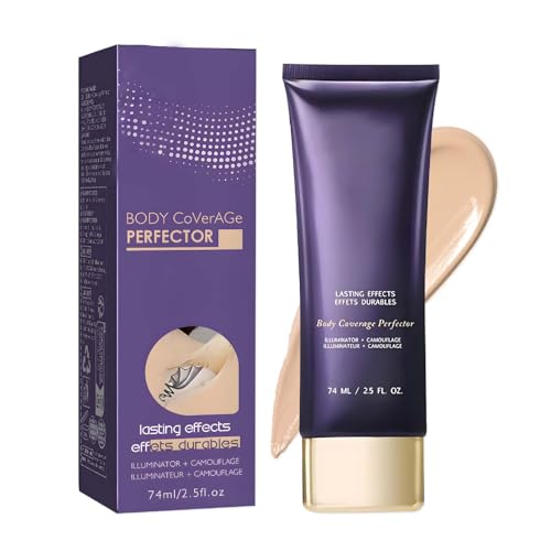 Body Coverage Perfector,Cache-jambes sans transfert,Maquillage pour couvrir les veines des jambes,Hydratant Lotion pour le corps Fond de teint facile à appliquer (Medium Glow 2.5 floz)