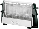Moulinex Multipan- Tostador clásico de 760 W para todo tipo de pan, hasta 4 rebanadas, empuñadoras laterales frías, pequeño, fácil de transportar y de usar, Color Negro, A15453