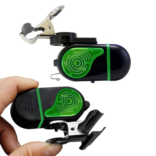 Generico Alarma de mordida para peces | Alarma electrónica nocturna con luz LED – 2 piezas equipo ajustable para noche agua y salada ríos cuencas