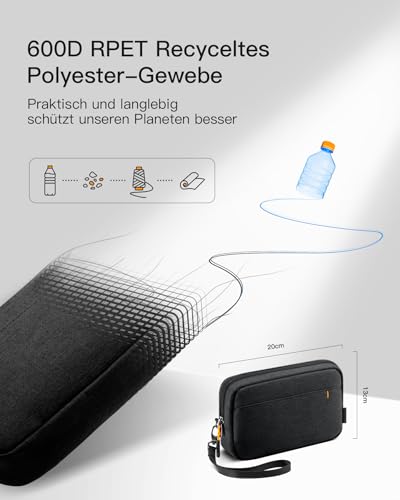Inateck Kabeltasche Elektronik Organizer, Spritzwasserfester Reise Zubehör Tasche, Kompatibel mit Maus, USB Stick