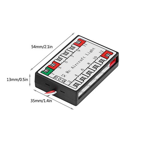 Dilwe RC-Blinklicht-Lampensystem, Simuliertes 14 LED-Blinklicht-Lampensystem für RC Flugzeugsegelflugzeug