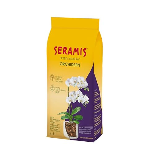 Seramis Spezial-Substrat für Orchideen, 2,5 l – Orchideensubstrat mit Tongranulat und Pinienrinde zur idealen Sauerstoff- und Nährstoffversorgung
