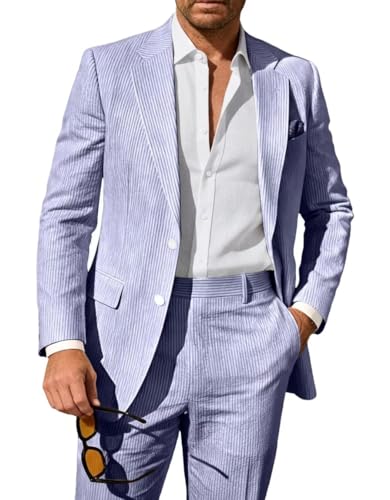 Seersucker Suit for Men - Summer Beach Wedding Outfit
