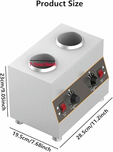 Chauffeur de sauce électrique double pour chocolat et fromage chaud