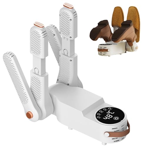 GOEDCH Scarpiera elettrico: asciuga scarpe pieghevoli, asciuga scarpe allungabile per scarpe, guanti, cappelli, calze,...