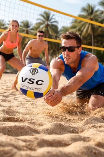 Image of Official Size Volleyball Ball for Indoor Outdoor Training Match Beach PlayDurable Volleyball for Outdoor Indoor Training Match Practice Play