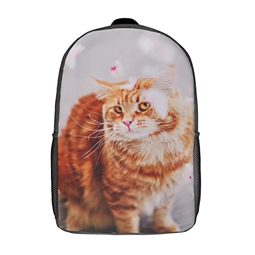Sac à dos pour hommes et femmes avec motif chat 3D et grand volume