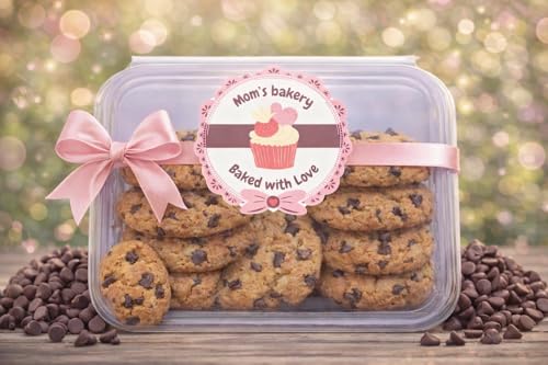 Image of MOM'S BAKERY Homemade Crunchy Chocochip Eggless Cookies - 200gm Soft, Chewy Hygienic & Freshly Baked Snack Treats- Ideal for Gifting | Perfect for Biscuit Lovers | No Egg, Healthy & High Fiber for Anytime Cravings for Tea Time