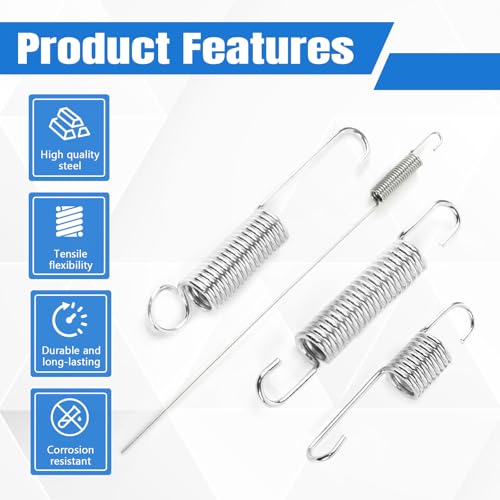 Ongfuwu 8PCS Motorcycle Kickstand Spring, Metal Kick Side Stand Spring, Stainless Steel Kick Stand Spring Replacement Universal for Motorcycle, Bicycle, Mini Bike, Electric Scooter - Thumbnail 5