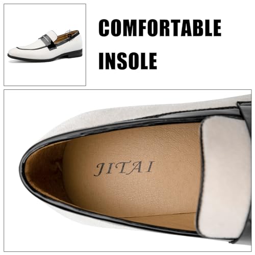 Image of JITAI Mens Velvet Loafers Dress Shoes Loafers for Men Tuxedo Suit Shoes
