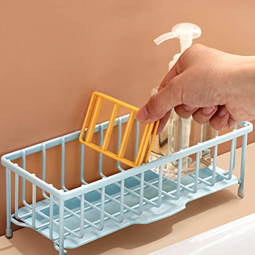 NICEXMAS Porta-Esponja para Pia de Cozinha Caddy de Metal Ferro para Pia de Cozinha Porta-Escova de