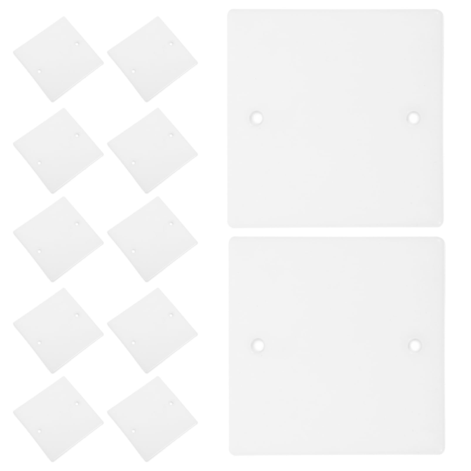 Cabilock 50pcs Ceiling Blank Cover White Outlet Covers Light Fixture Ceiling Socket Ceiling Fan Blank Circle Wall Plate Square Ceiling Cover Plate Waterproof Plug Cover Electrical Outlet Pp