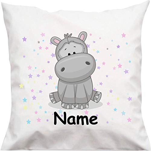 Violetpos Kissenhülle Deko Sofa Zierkissenbezug Auto Zierkissenbezüge Kissenbezüge Kopfkissen Kissen Tiere in Afrika Elefanten, Zebras, Giraffen, Leoparden nilpferd 40 x 40 cm 4 Shirtinstyle Kopfkissen, Nilpferd mit Wunschname, Text, Wunschtext, Kinder Kinderzimmer Deko, Dekokissen mit Füllung, Motiv, Logo, Name, Größe 40x40cm