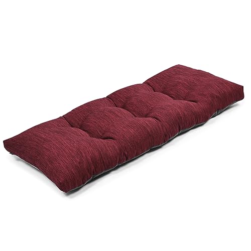 Baibu 40in Bench Cushion with Ties, 3in Thick, Red