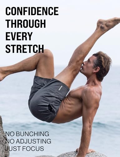 YOGA CROW Men's Swerve Yoga Training Shorts w/Non-Restrictive Inner Liner - 7" Inseam - Workout, Gym, Running, Training 5