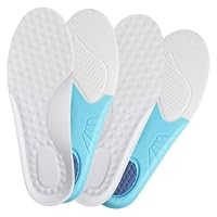 MtnLaur Kids Insoles 2 Pairs, Memory Foam Insoles, Trimmable Comfort Insert, Inner Soles for Kids Children Toddler, Breathable Sport Shoe Inserts for Arch Support Shock Absorption Insole (34-37)