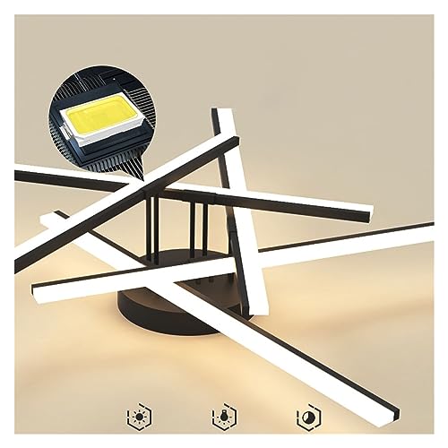 Plafonnier Spoutnik moderne LED 72W noir à intensité variable