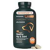 VetriScience Extra Strength Healthy Hip & Joint Chewable Tablets, GlycoFlex Glucosamine and Green-Lipped Mussel Joint Support Supplement for Dogs, Soothe Joint Discomfort, Chicken, 120 Count