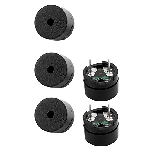 Aexit 5pcs DC Speakers 5V 2 Terminals 16ohm Impedance Passive Stereo Electronic Satellite Speakers Buzzer 12x8mm