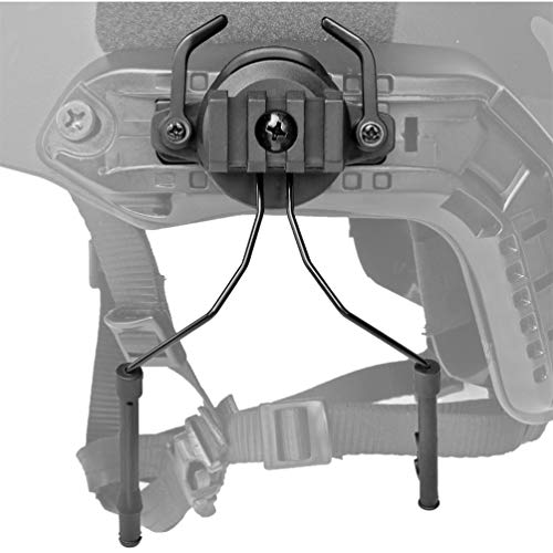 Headset Adapter Helmet Headset Adapter ARC Rail Adaptor Suspension Headphones Bracket Hunting Earmuffs Support Attachments Accessory 19-21mm (Black) Helmet ARC - Image 2