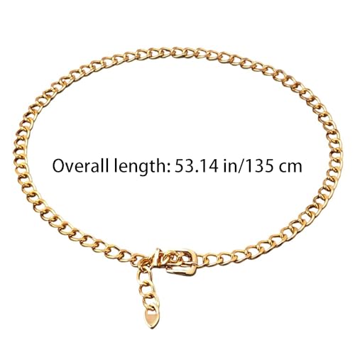 Women-Gold-Chain-Belt Cowgirl Belly Chain Adjustable Body Waist Link Belts for Jeans Dresses2