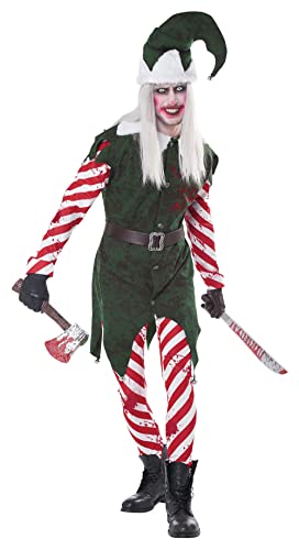 Nightmare on Elf Street costume adulte Large d'elfe zombie