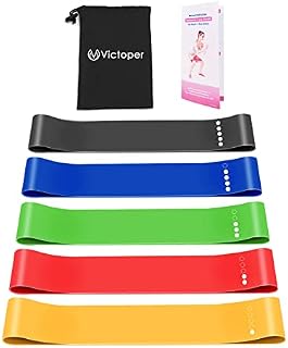Resistance Bands Set of 5, Skin-Friendly Resistance Band for Gym Training Yoga Exercise Bands Home Fitness Crossfit Stretching Training Natural Latex Workout Bands for Women Men