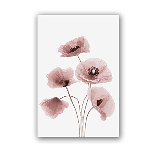 Flores botánicas Pósteres e impresiones Galería Arte de la pared Pintura en lienzo Cuadros de pared de plantas para sala de estar Decoración para el hogar 30x50cm (12x20in) Sin marco Cover