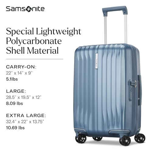 Samsonite UpLIFT X-Large Checked Hardside Luggage with Spinner Wheels - Airline-Approved, TSA Lock, Adjustable Handle System - Polycarbonate Hard Suitcase for Ultra Lightweight Travel - Elemental Blue - image 2