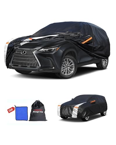 Image of Multi-Layer Car Cover Custom Fit for Lexus NX /NX250 /NX300 /NX350(2014-2026), 100% Waterproof All Weather for Automobiles, Gift with Towel, Heavy Duty Car Covers for Rain Sun UV Protection with Zipper.